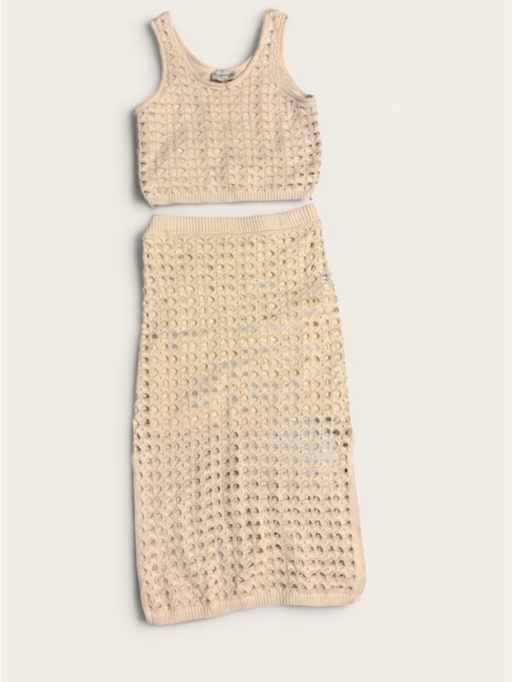 Freshman Cream Crochet Tank Top